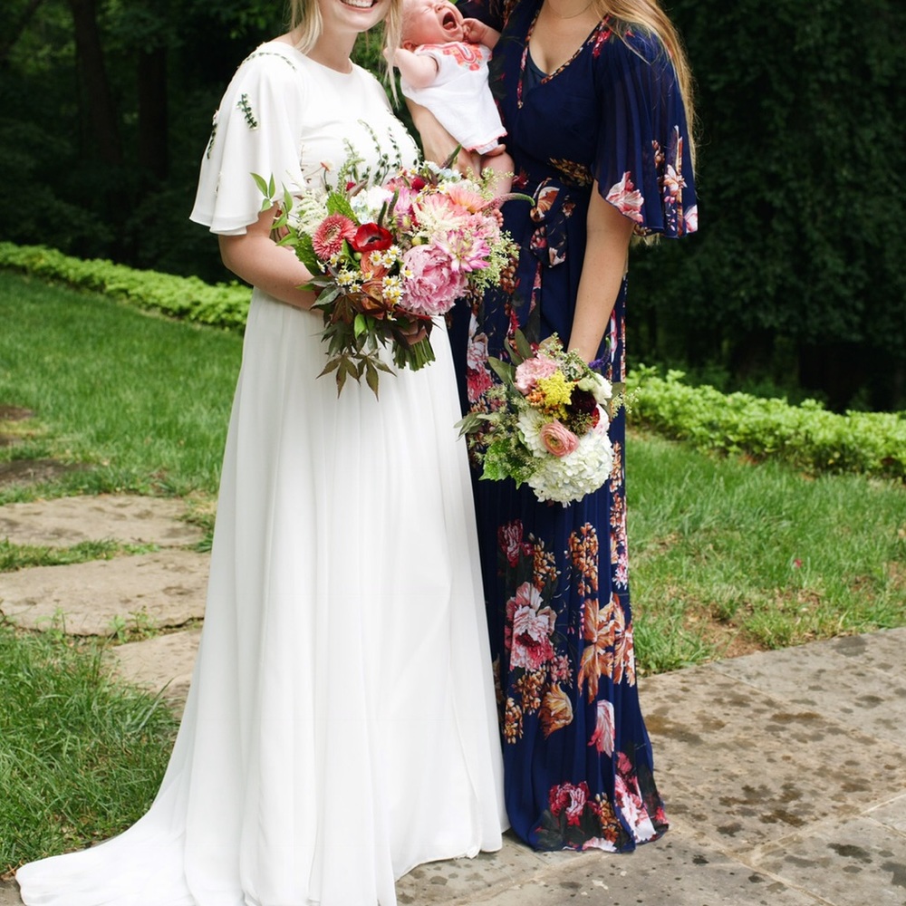 ASOS blue floral formal dress